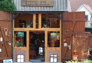 Entrance to the creative and craft barn, © Kreativ- und Bastelscheune/Hoffmeister