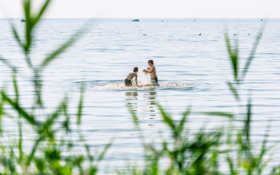 Bathing fun on the Klinker Müritz shore, © TMV/Tiemann