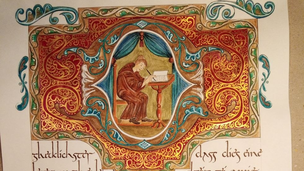 Notitie van een schriftgeleerde uit de 8e eeuw., © Inis Einbeck