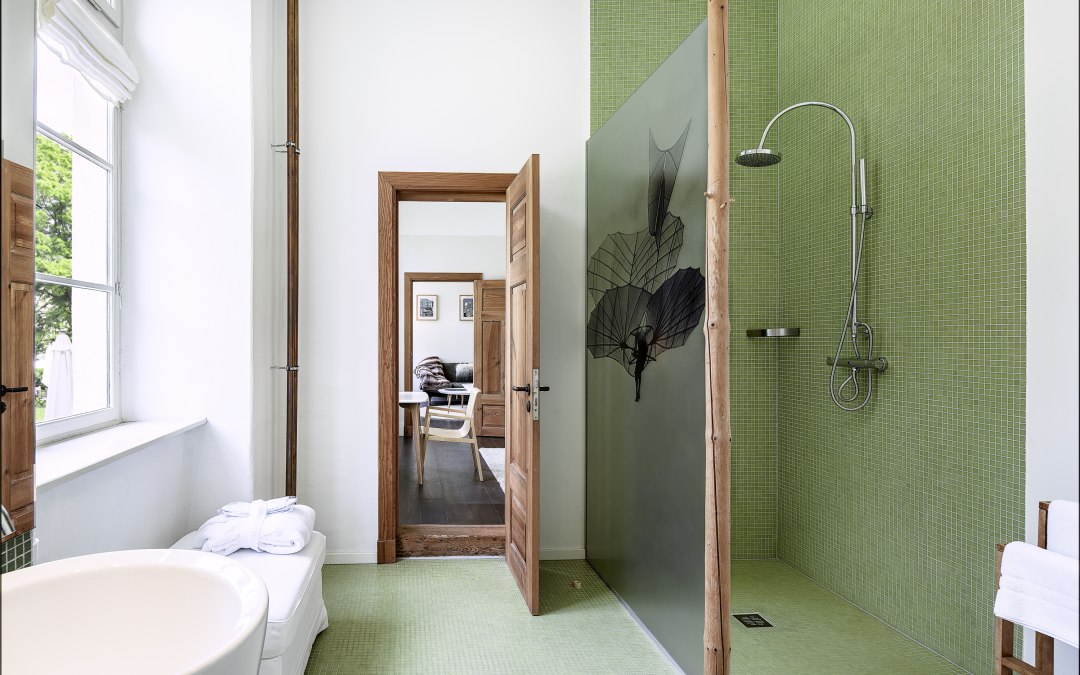 Bathroom in the Kavaliershaus, © Kavaliershaus am Finckener See / Ben Donath