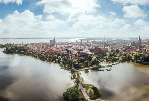 Prachtig uitzicht op de Hanzestad Stralsund., © TMV/Gänsicke
