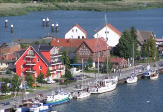 Jachten in de haven van Wolgast, © Baltzer