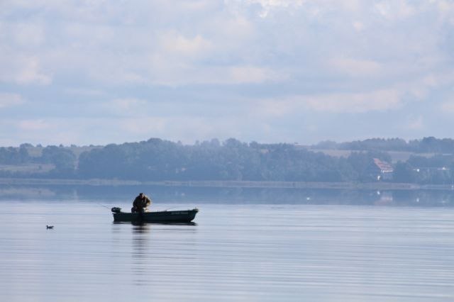 Angler on the lake Kummerow, © Briese