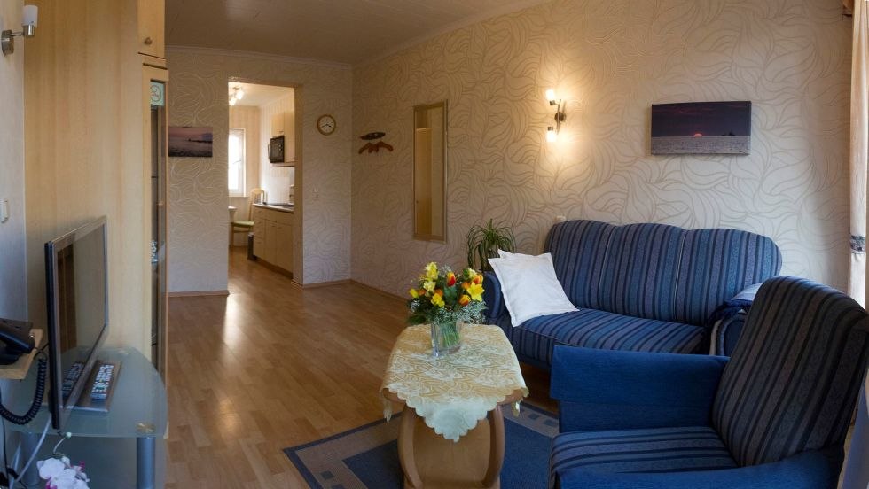 Living room example in cottage to the beach, © Ferienhaus "Zum Strand"