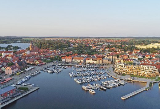Aerial view of the port in Waren (Müritz), © TMV/Gohlke