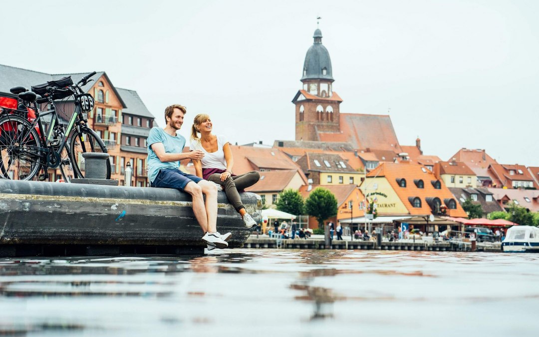 Postój na rowerze w porcie Waren (Müritz), © TMV/Gänsicke